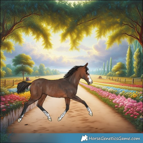Horse Color:Bay Rabicano 