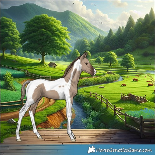 Horse Color:Liver Red Dun Tobiano
