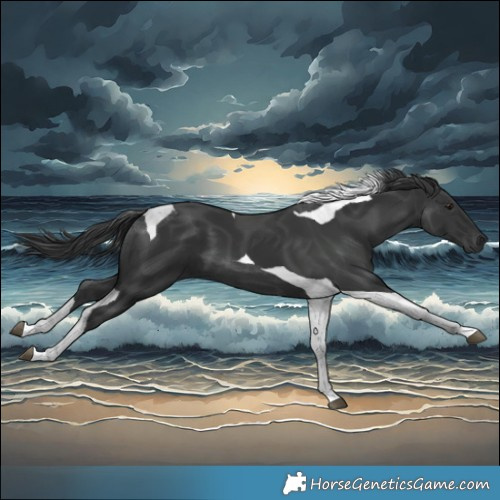Horse Color:Black Tobiano 