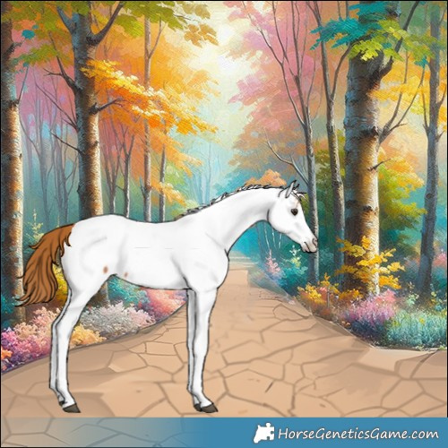 Horse Color:Chestnut Sabino Near Fewspot