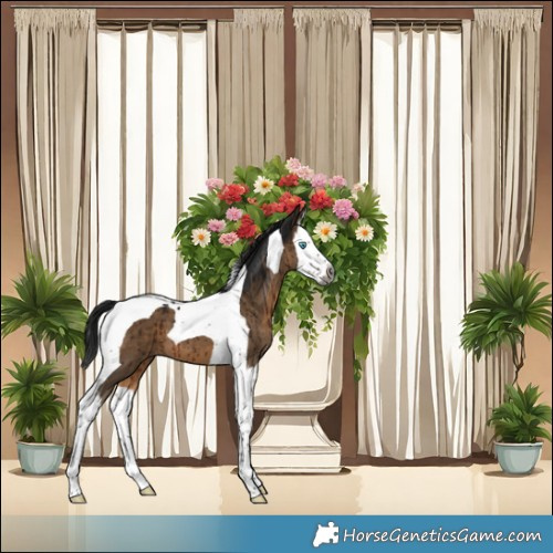 Horse Color:Gray Brown Dun Splash Tobiano Brindle