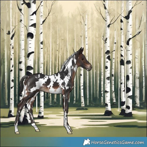 Horse Color:White Spotted Brown