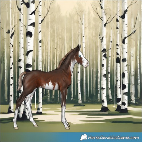 Horse Color:White Spotted Liver Chestnut Splash