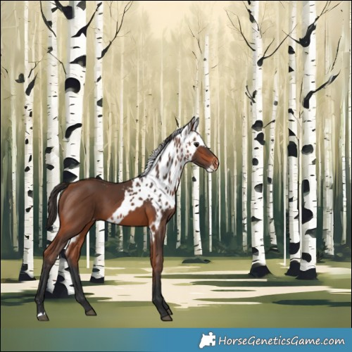 Horse Color:Bay Skewed LP Spotted 
