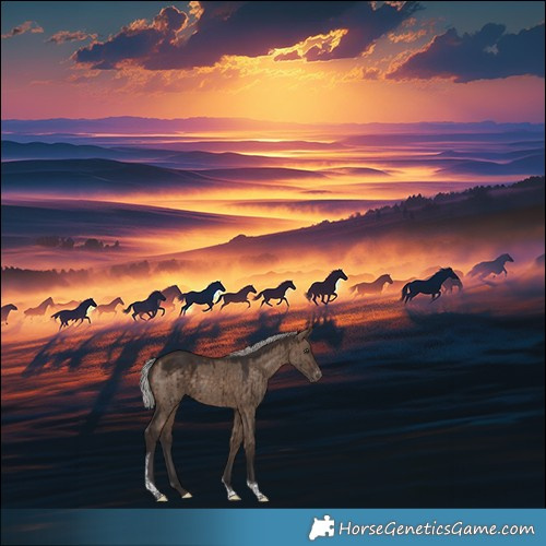 Horse Color:Silver Brown Dun Tobiano Varnish Brindle 