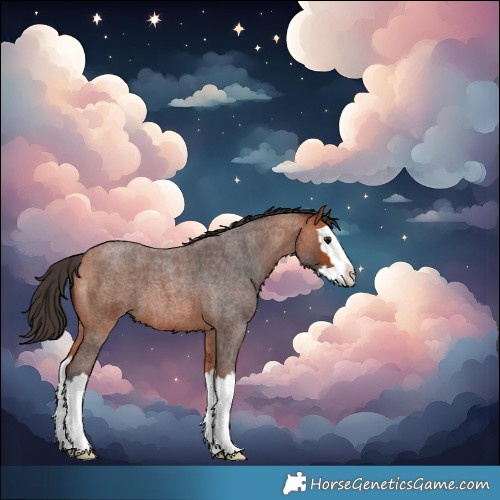 Horse Color:Bay Roan Splash 