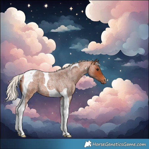 Horse Color:Silver Bay Roan Tobiano