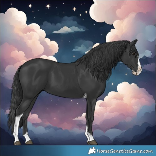 Horse Color:Black Splash Tobiano