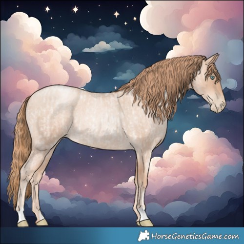 Horse Color:Gold Champagne Roan Pearl Rabicano and Gold Champagne Roan Pearl Rabicano