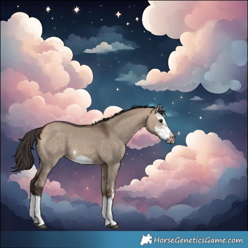 Horse Color:Bay Dun Sabino Splash Frame Rabicano 