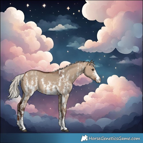Horse Color:Silver Bay Dun Sabino Rabicano 