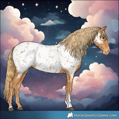 Horse Color:Chestnut Tobiano Near Leopard 