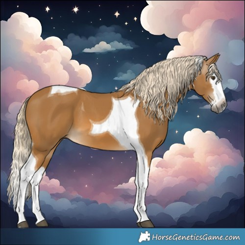Horse Color:Gray Palomino Splash Tobiano 