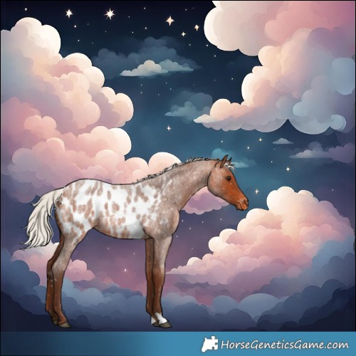 Horse Color:Silver Bay Roan Near Leopard 