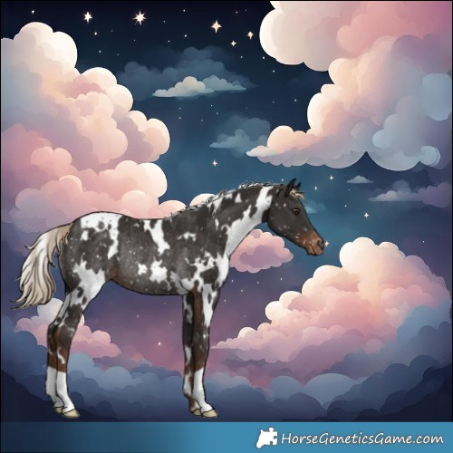 Horse Color:White Spotted Liver Chestnut Snowflake VarnishRabicano 