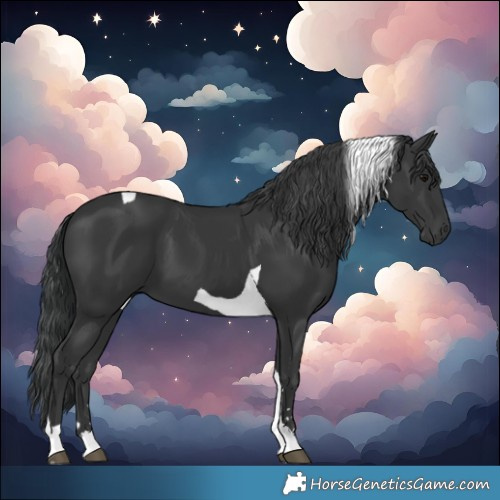 Horse Color:Black Tobiano 