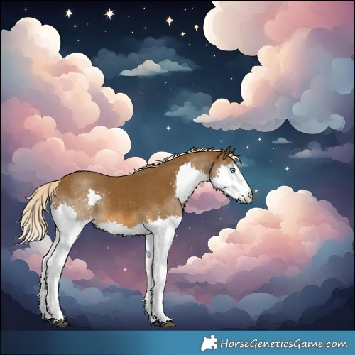 Horse Color:Chocolate Palomino Mushroom Sabino Splash
