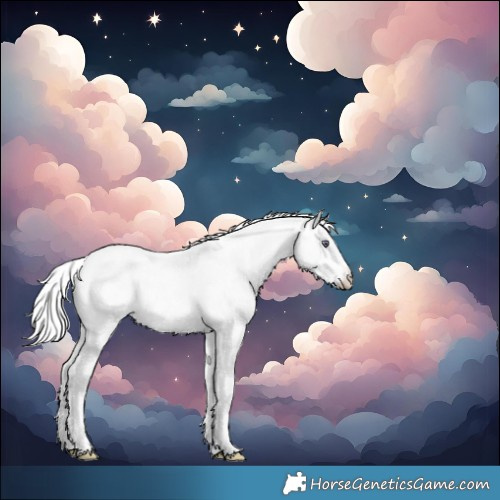 Horse Color:White Spotted Silver Perlino Chinchilla Roan 
