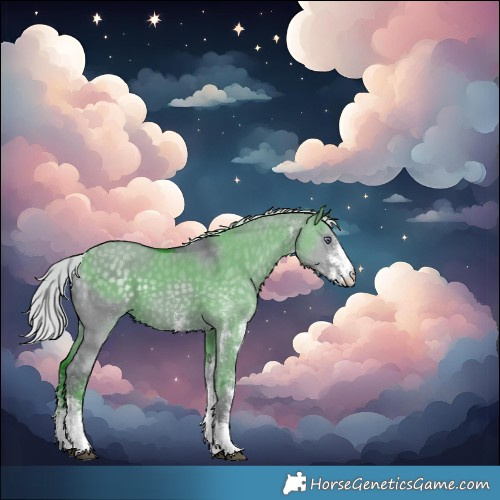 Horse Color:White Spotted Silver Grullo Chinchilla