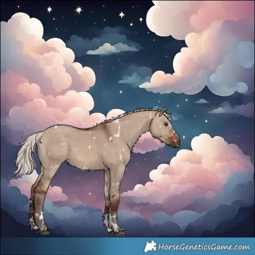 Horse Color:White Spotted Silver Brown Dun Sabino 