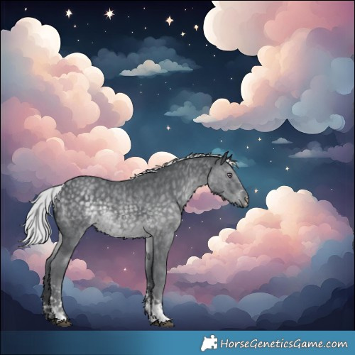 Horse Color:Silver Black Chinchilla Sabino 