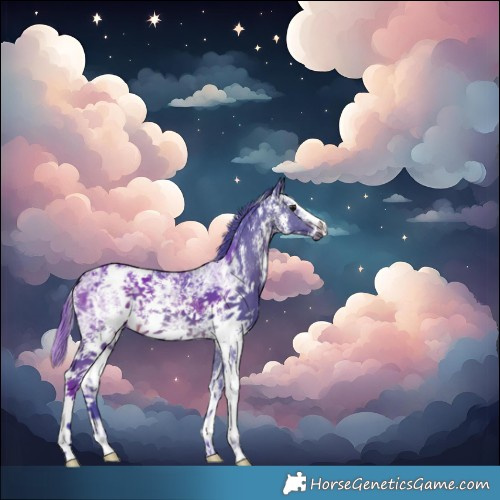 Horse Color:Watercolor Brown Ice Sabino Splash Rabicano 