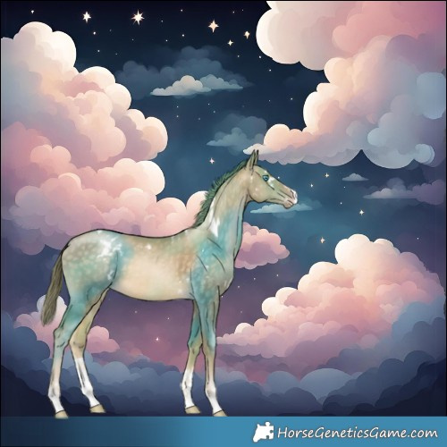 Horse Color:White Spotted Buckskin Pearl Splash