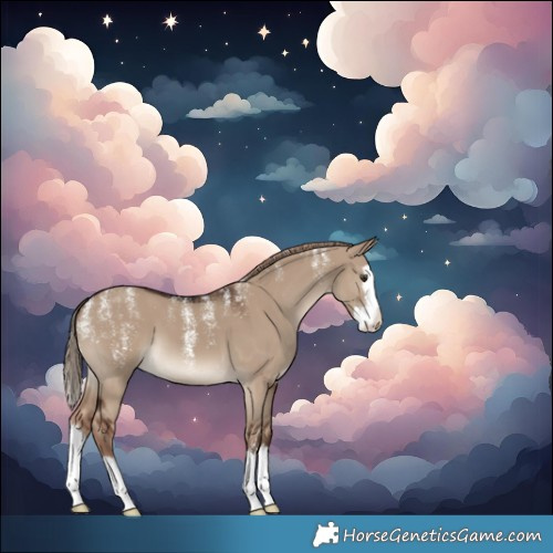 Horse Color:Powder White Liver Red Dun Splash 