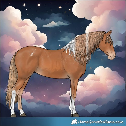 Horse Color:Chestnut Tobiano Varnish 