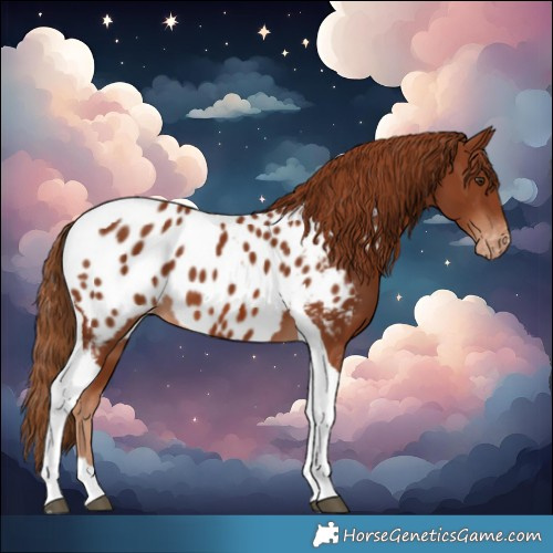 Horse Color:Chestnut Tobiano Near Leopard 