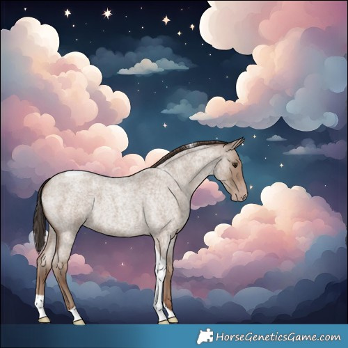 Horse Color:Classic Champagne Roan Tobiano 