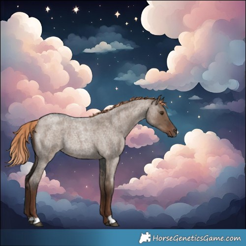 Horse Color:Liver Red Dun Roan Rabicano