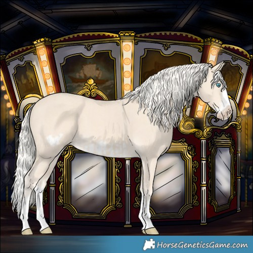 Horse Color:Cremello Splash and Cremello Splash Frame