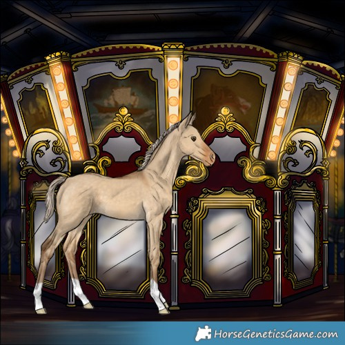 Horse Color:Chocolate Palomino Dun Varnish 
