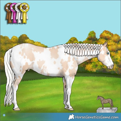 Horse Color:White Spotted Silver Classic Champagne Pearl