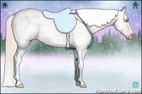 Horse Color:Silver Classic Champagne Ice Pearl Dun Sabino Splash Tobiano Frame 