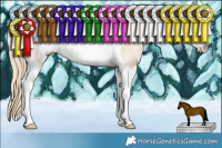 Horse Color:Perlino Tobiano Frame Rabicano 