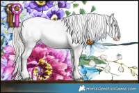 Horse Color:Cremello Near Fewspot  Brindle