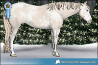 Horse Color:Smoky Creme Ice Tobiano  Brindle