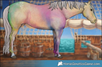 Horse Color:Watercolor Brown Appaloosa  Brindle