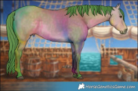 Horse Color:Watercolor Buckskin Dun  Brindle
