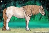 Horse Color:Gold Champagne Ice Roan