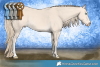Horse Color:Perlino Rabicano