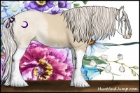 Horse Color:Cremello Splash Brindle