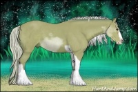 Horse Color:Watercolor Silver Bay Sabino Splash Tobiano