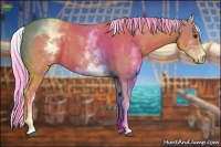 Horse Color:Watercolor White Spotted Bay 