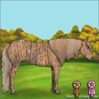 Horse Color:Silver Black Chinchilla  Brindle