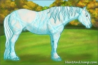 Horse Color:Thunderstruck Cremello Sabino  Brindle