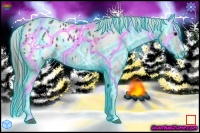 Horse Color:Thunderstruck Smoky Black Ice Appaloosa 