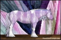 Horse Color:Watercolor Silver Bay Ice Tobiano